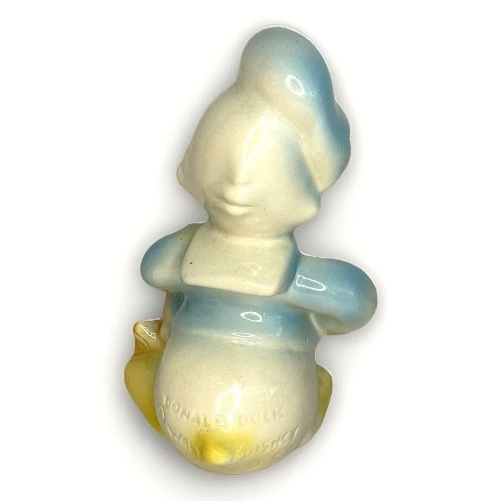 vtg 1940s 1950s Donald Duck ceramic Figurine Leeds China Disney fish